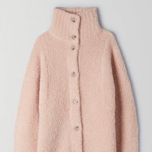Aritzia Wilfred Pink Oversized Alpaca Cardigan xxs
